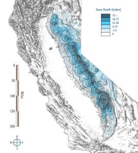 Sierra snow depth